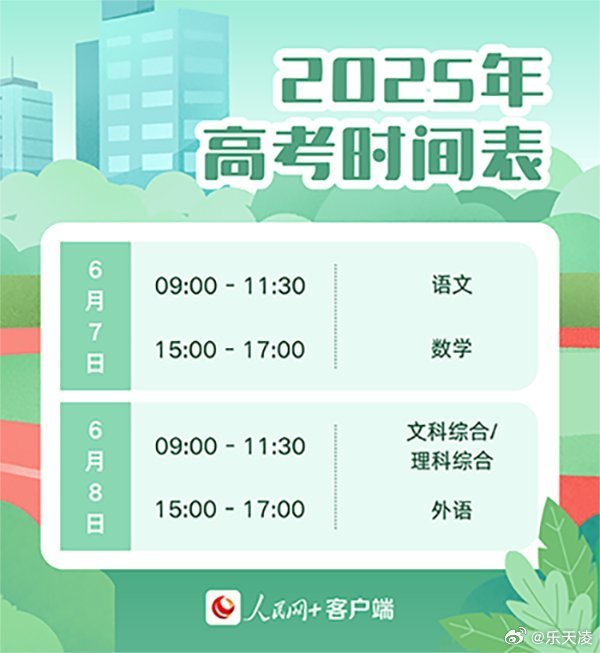 2025高考时间公布